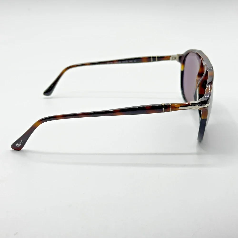 Persol Sunglasses PO3217S 1089R5 Brown Black Tortoise Pilot Frame Grey Lens 59mm